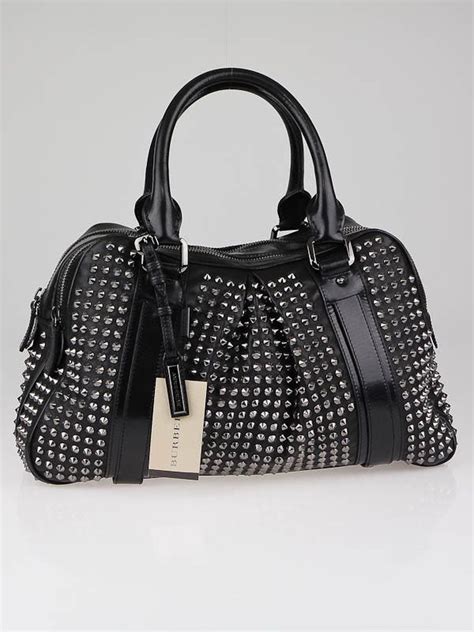 burberry prorsum black leather studded knight bag|BURBERRY Prorsum Calfskin Studded Knight Satchel Black .